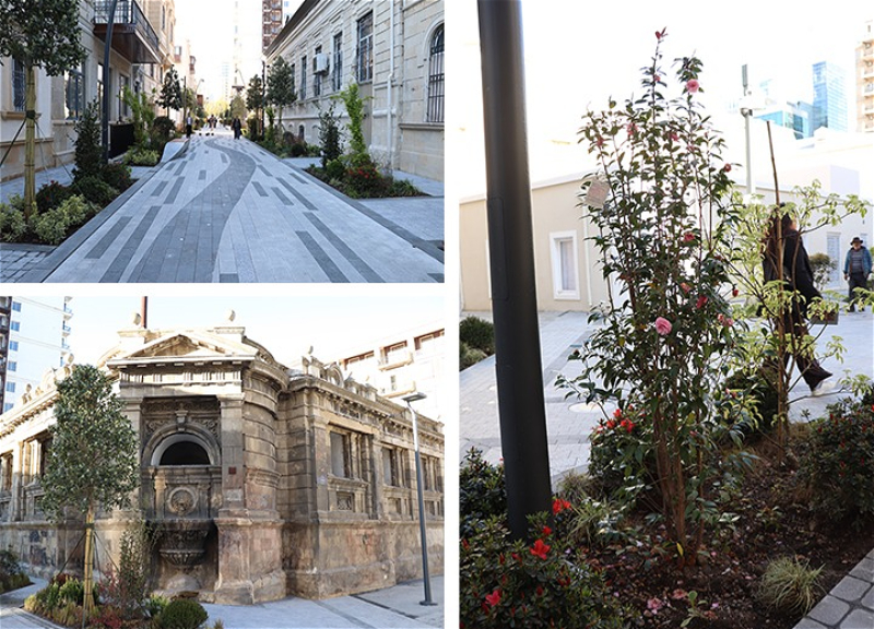 Новый облик улицы Ислама Сафарли - ВИДЕОРЕПОРТАЖ