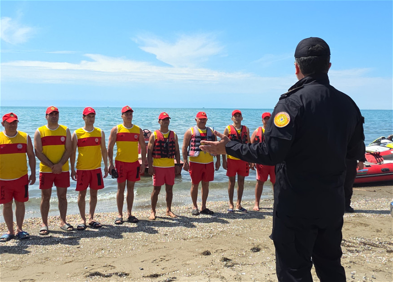 Exercises of MES rescuers held on Shykh beach - PHOTO - VIDEO