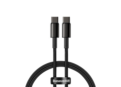 Baseus TYPE-C↔TYPE-C Kabel 1M TUNGSTE 100W Black