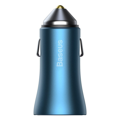 Car Adapter Baseus + Kabel Type-C↔IP 40W 1U+1PD Gray