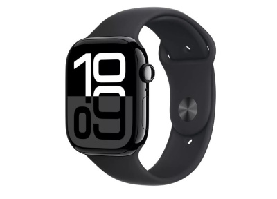 Apple Watch 10 GPS 42mm Jet Black / Black Sport Band (S/M size) USB-C / MWWE3QI/A