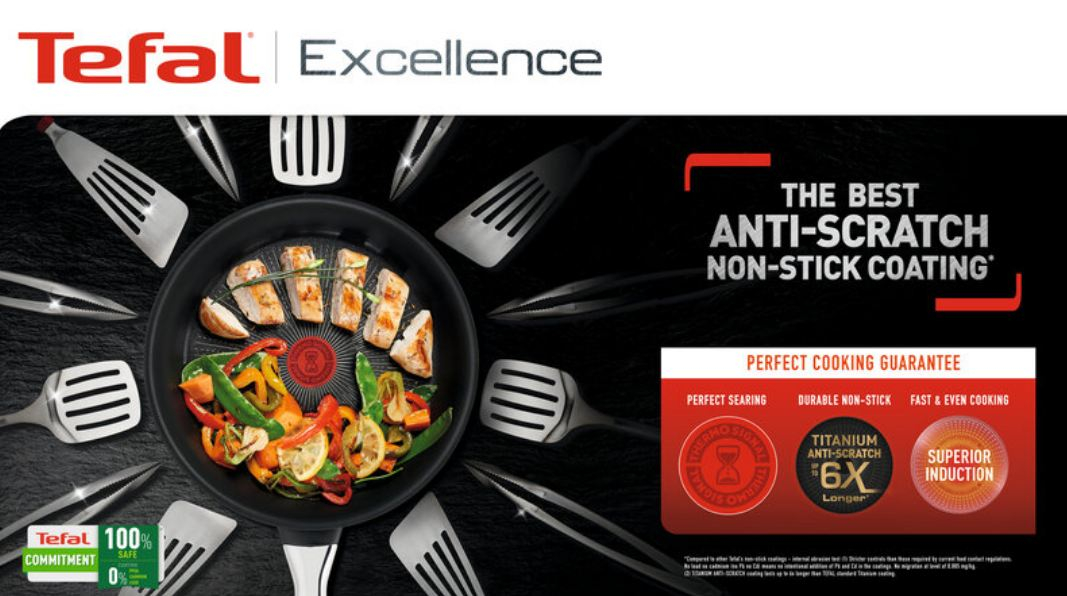 Tefal Excellence Cızıqlara Qarşı Tava